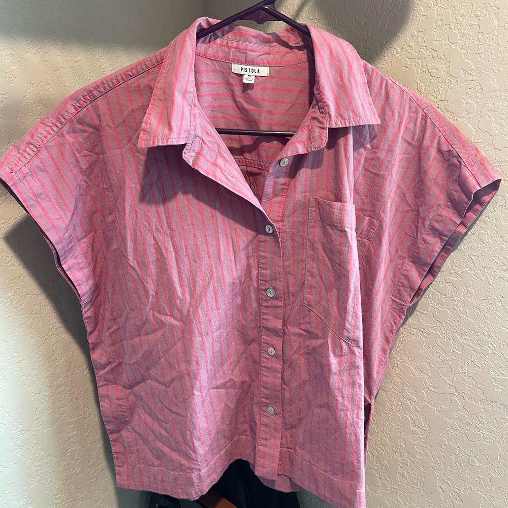Pistola Pink Striped Shirt